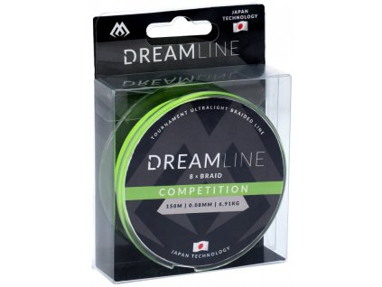 Pletená šňůra -  DREAMLINE FLUO GREEN 0.18mm\18.32kg\150m - 1 cívka