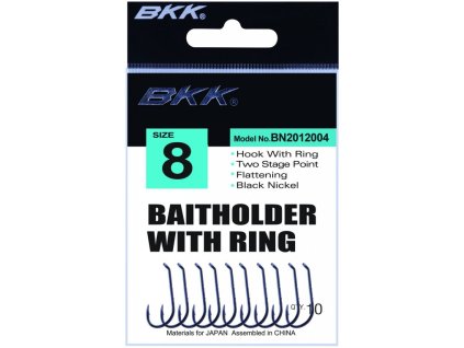 Háček BKK - BAITHOLDER s očkem vel. 8 BN  DIAMOND SERIES - 10 ks