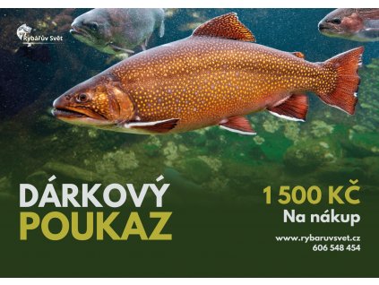 Dárkový poukaz pro rybáře 1 500 Kč