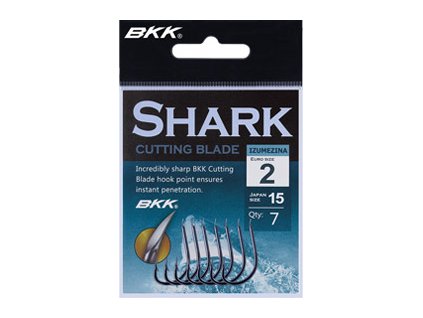 Háček - BKK - s lopatkou SHARK IZUMEZINA s lopatkou SHARK CUTTING BLADE vel.8 BN černý nikl - 12 ks