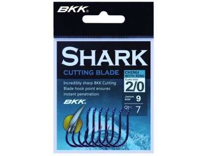 Háček - BKK - SHARK CHINU s očkem vel. 2 BN černý nikl CUTTING BLADE - 8 ks