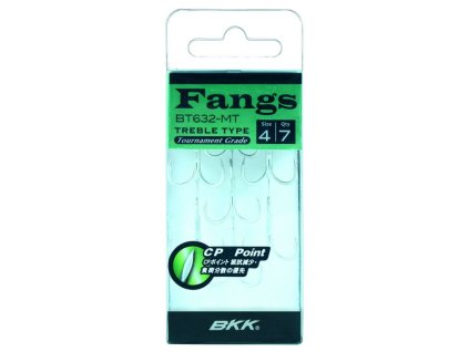 Trojháčky - BKK - FANGS 6063 2X CP - MATTE TIN / vel. 6 - 7ks