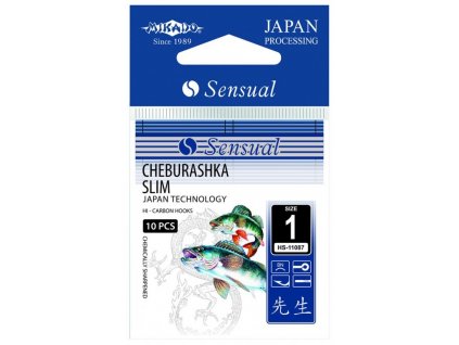 Háčky SENSUAL - CHEBURASHKA SLIM vel. 1/0 BN (černý nikl) - 10 ks