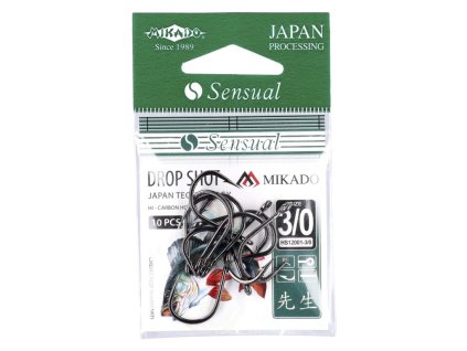 Háčky SENSUAL - DROP SHOT vel. 2/0 BN s Očkem - 10 ks