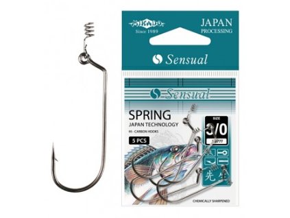 Háčky SENSUAL - SPRING s pružinkou vel. 5/0 BN (černý nikl) - 5 ks