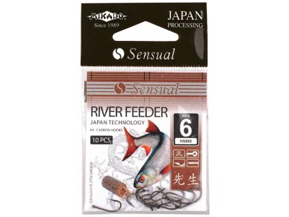 Háčky SENSUAL - RIVER FEEDER vel. 12 DB očko - 10 ks