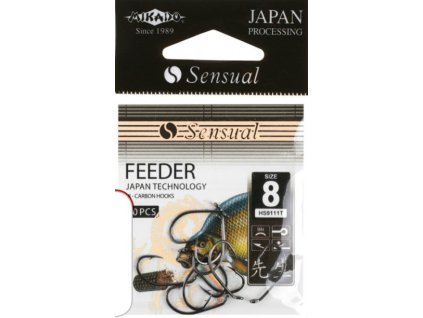 Háčky SENSUAL - FEEDER 9111T vel. 4 BN očko - 10 ks