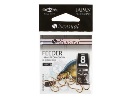 Háčky SENSUAL - FEEDER 9307F vel.  6 G (zlato) lopatka - 10 ks