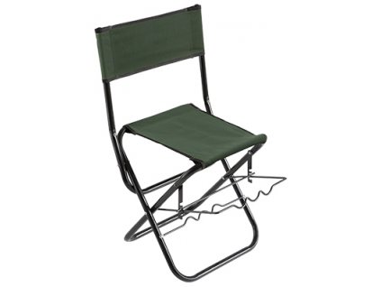 Stolička rybářská 090 / GREEN s držákem na pruty Ø 19 mm (33 x 41 x 71 cm)