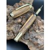 Dřevěné kuličkové pero WoodenFish L - Black limba zlaté
