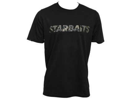STARBAITS Tričko Black Camo