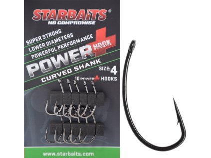STARBAITS Háčik Power Curved Shank 10ks