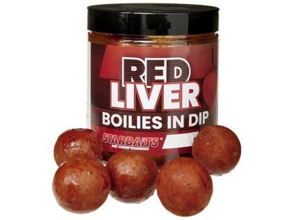 STARBAITS Boilies in Dip Red Liver 150g