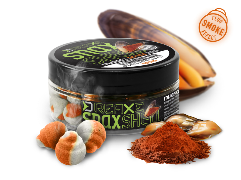 Nástraha D SNAX SHELL 10mm/30g Cesnak-Butyric/wafters/rozpustné Mušľa-Korenie/wafters/rozpustné
