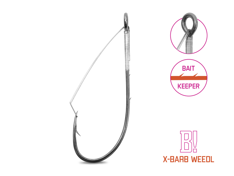 Háčik na čeburašku B! X-BARB WEEDL / 8ks #2 1/0