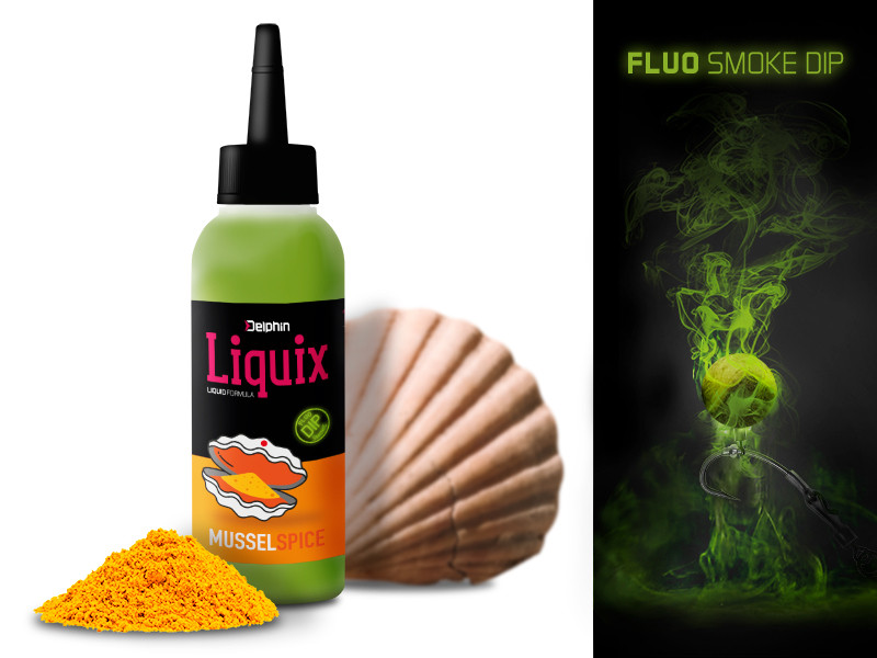 Fluo dip D SNAX LiquiX /100ml Mušľa-Korenie