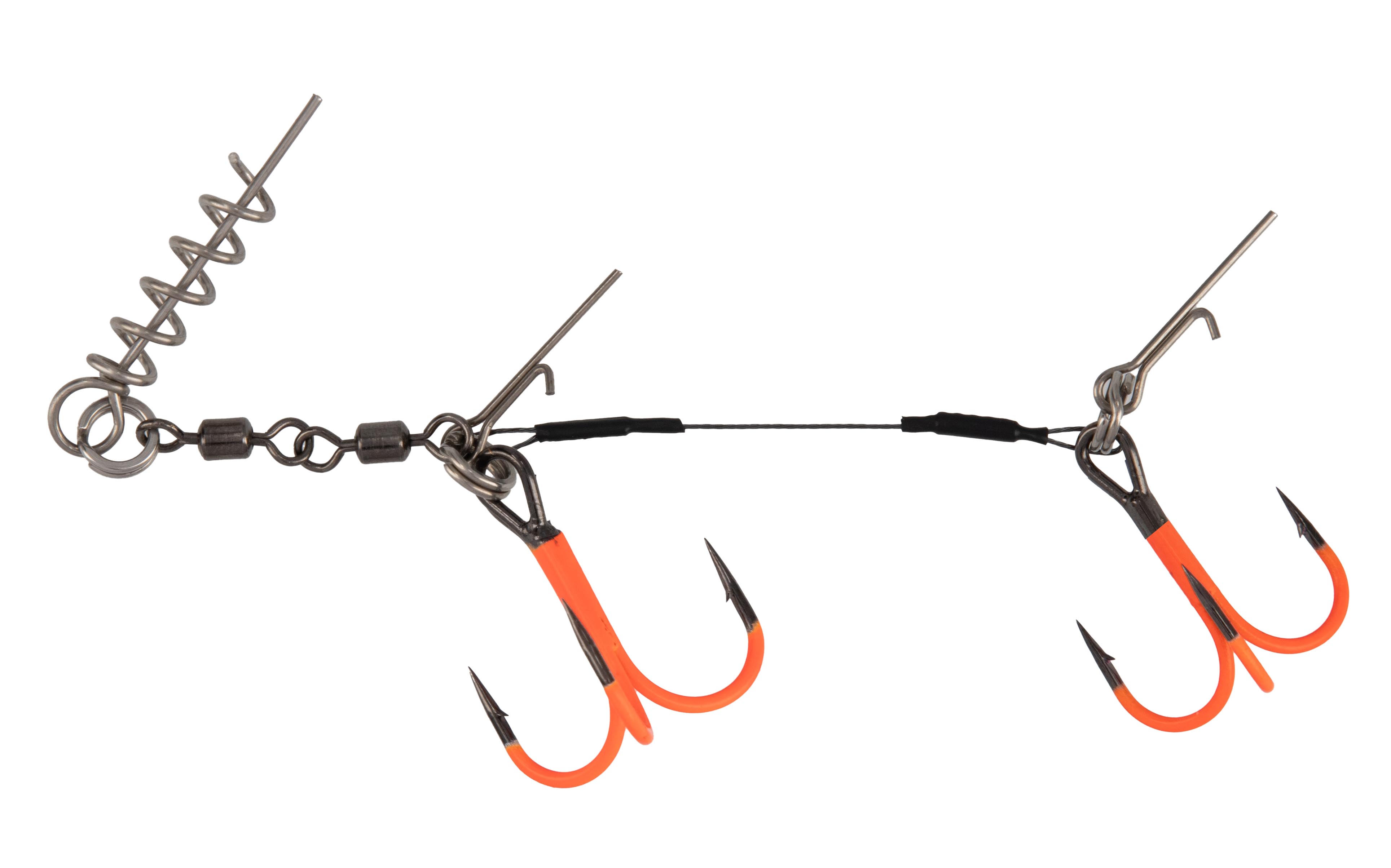 MIKADO PRÍDAVNÝ TROJHÁČIK - TITANOVÝ JAWS DOUBLE EVO TITANIUM XL UV - 30 kg - trojháčk 2/0 , 1/0