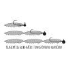 libra lures larva multi klasicky jig alebo hacik s tungstenovou hlavickou