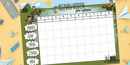 Stáhněte si zdarma rozvrh hodin pro malé rybáře