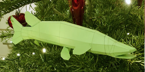 Adventní dárek - vystřihovánka štiky