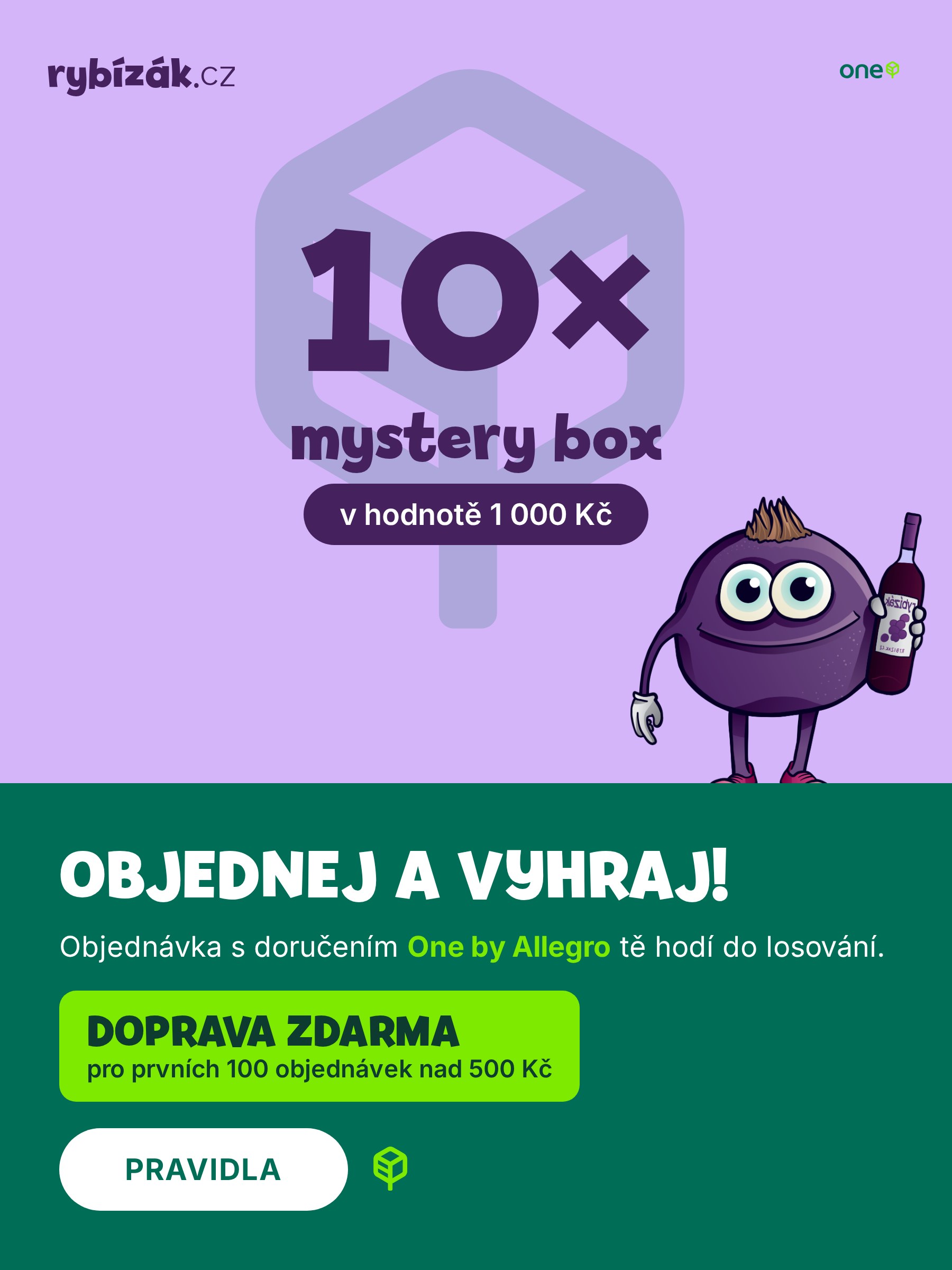 Soutěž One by Allegro — 10× mystery box + doprava zdarma
