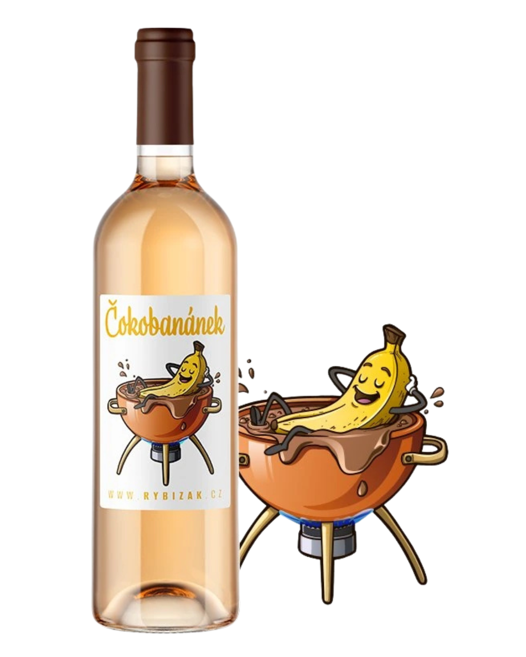 Čokobanánek ovocné víno s příchutí čokolády a banánu