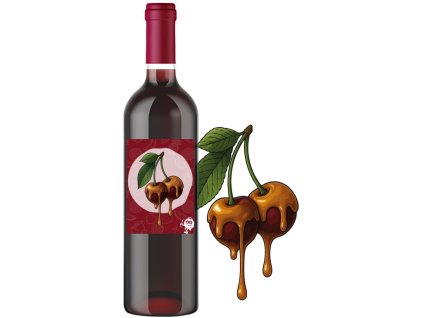Višeň v karamelu 0,75l  ovocné víno z višní 14% obj