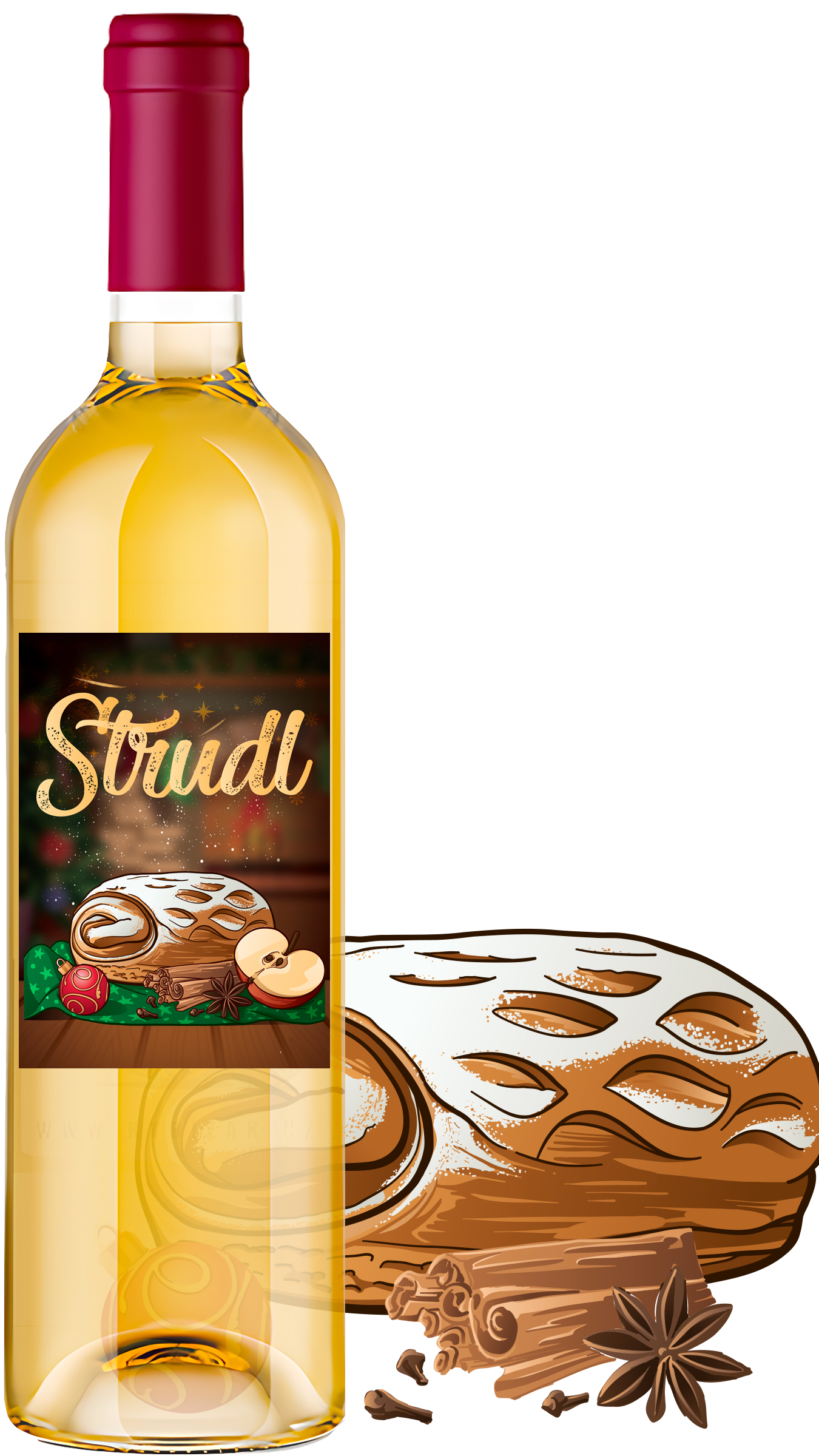 Štrúdl 0,75l Jablečný speciál se skořicí | 11,5% alk.