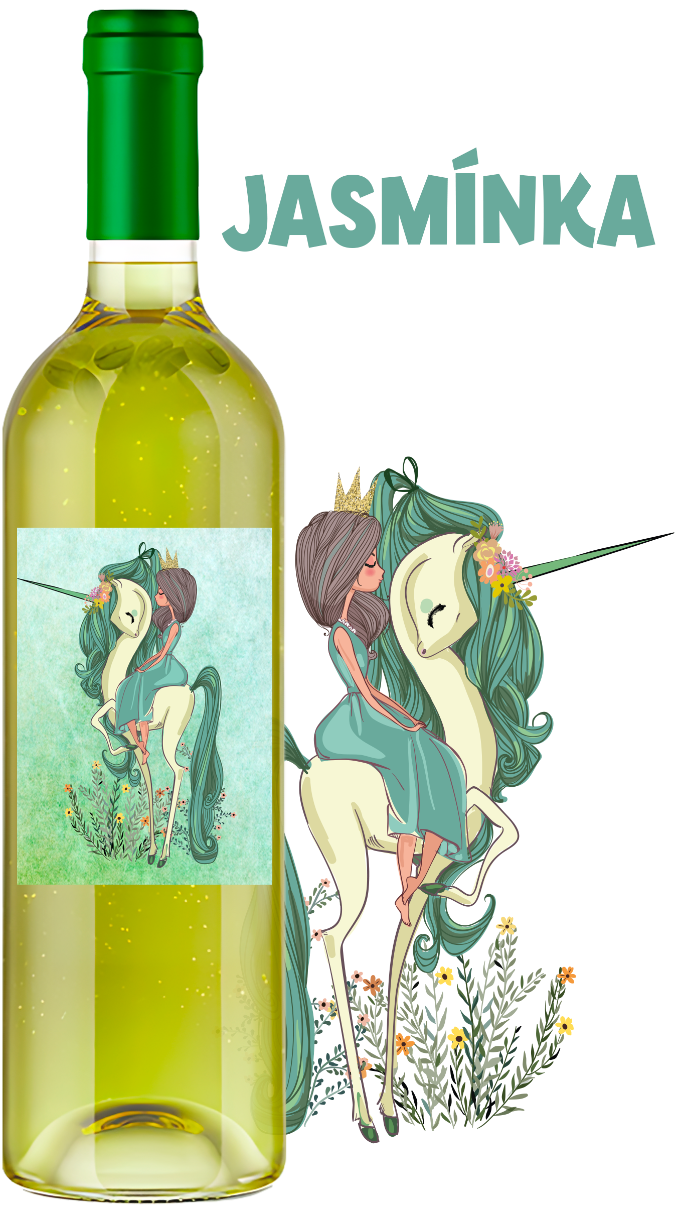 Jasmínka 0,75l  s jasmínem a zelenou kávou 11% alk.