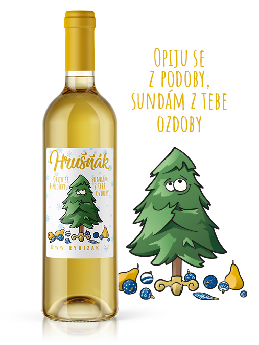 Opiju se z podoby, sundám z tebe ozdoby  Hrušňák ve skle 0,75l