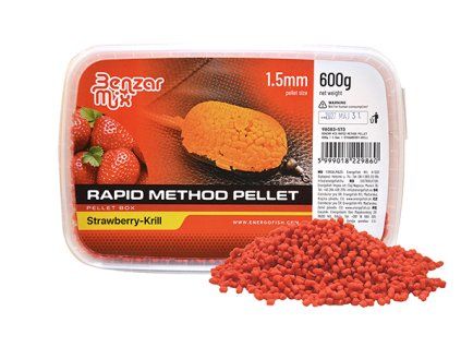 Benzár – Rapid Method Pellet – 600 g – 1,5 mm – Jahoda Krill
