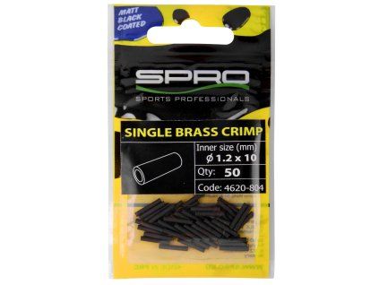 Spro – Matte Black Single BR Crimp – 1,2 × 10 mm 2