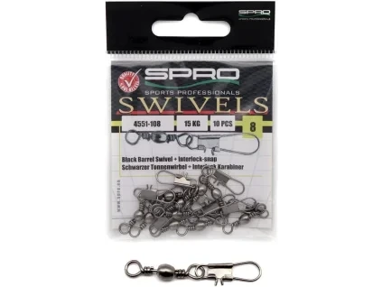 Spro – Barrel Swivel + Interlock Snap – Veľ. 02