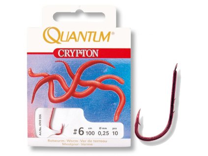 Quantum Crypton Rotwurm veľ.2-0,30mm-0,70m, 4-0,30mm-0,70m, 6-0,25mm-0,70m, 8-0,22mm-0,70m. 10-0,20mm-0,70m