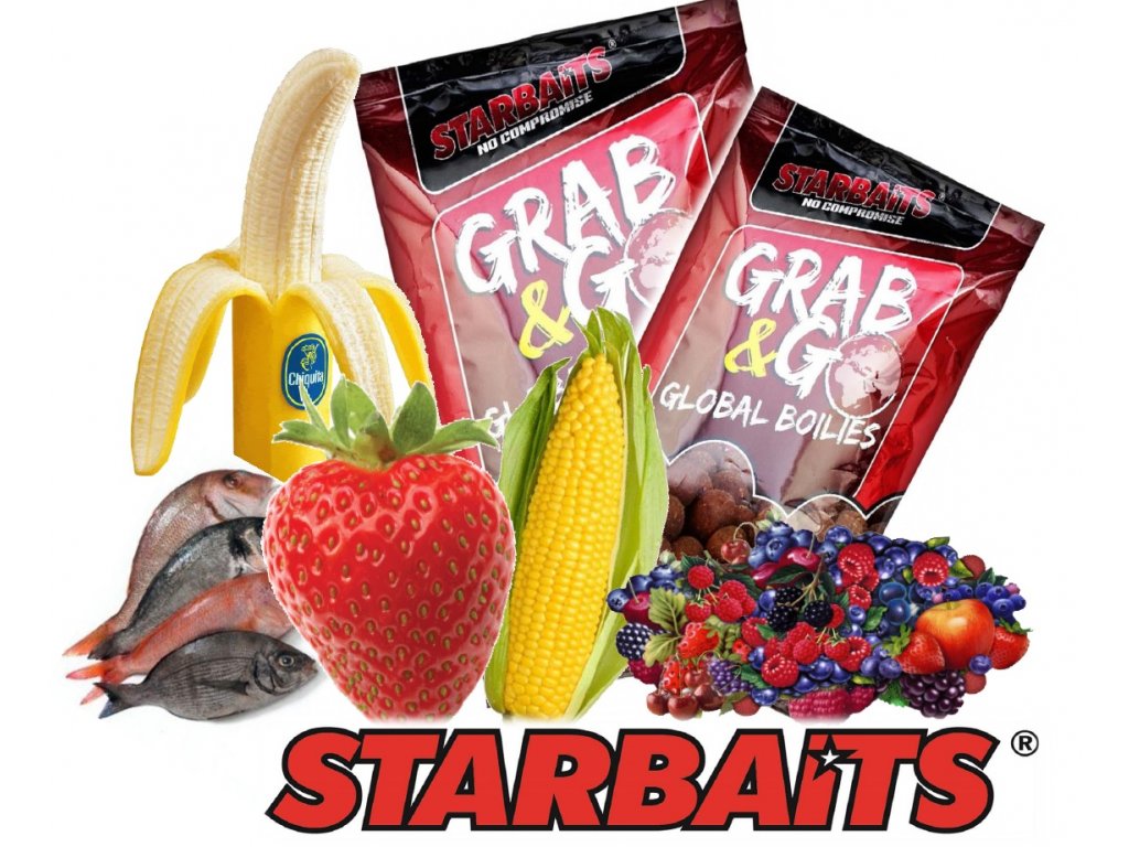 Starbaits Grab&G Global Boilies 1kg (Hmotnost 1kg, Příchuť Halibut)