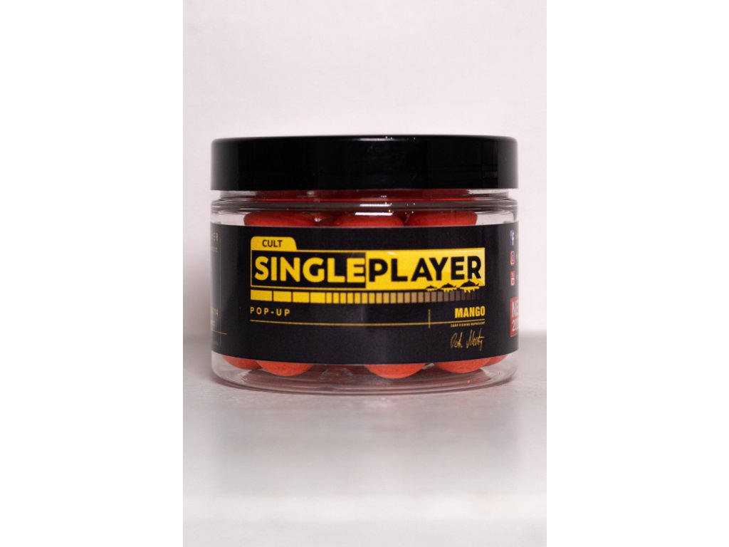 SINGLEPLAYER Pop-up Boilies Mango (Hmotnost 50g, Velikost 12mm)