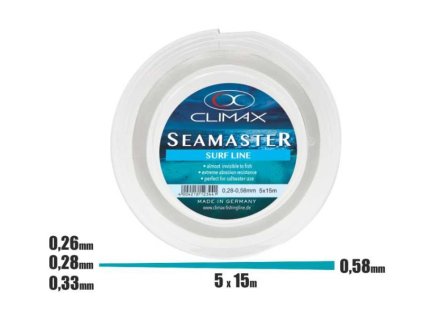 Ujímaný vlasec - Climax Seamaster Surf 5x15m (Velikost 0,28-0,58mm)