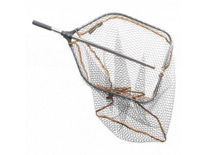 1712 sg pro folding rubber large mesh landing net l 65x50cm