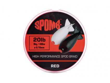 spomb spomb braid 300m 9kg 20lb 0 18mm cervena