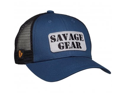 savage gear ksiltovka logo badge cap one size teal blue