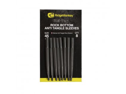 22613 ridgemonkey prevlek rock bottom anti tangle sleeves long 45mm 8ks