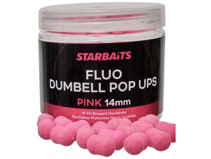 Starbaits Dumbell Fluo Pop Ups 14mm - Růžová