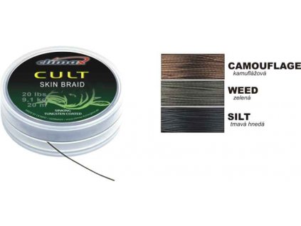 Climax Šňůra Cult skin braid camu green (potažená) (Velikost 30lb/15m)