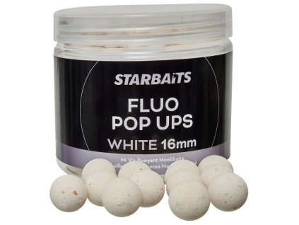 Starbaits Fluo Pop Ups - Bílá (Průměr 12mm)