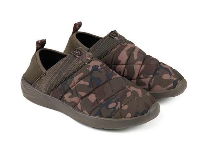 Fox Pantofle Camo/Khaki Bivvy Slipper (Velikost vel.46)