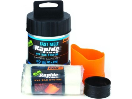 fox pva sacky s plnicem edges rapide load pva bag system fast melt 85 mm x 140 mm 25 ks img fx cpv050 1 fd 3[1]