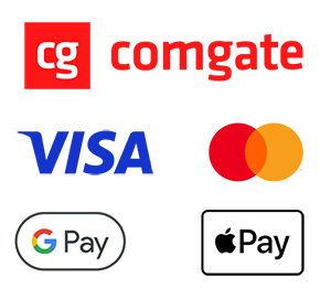Platební brána comgate visa master card google pay apple pay loga