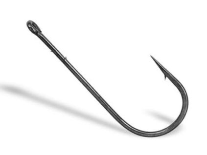 ROUND BENT #2/0 BN 8 kusů černý nikl