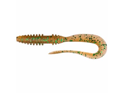Keitech: Gumová nástraha Mad Wag Mini 3,5" 8,9cm 1,8g Peach Green FLK 10ks