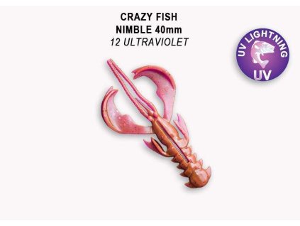 Nimble 4cm barva 12 ultraviolet  balení 9 kusů